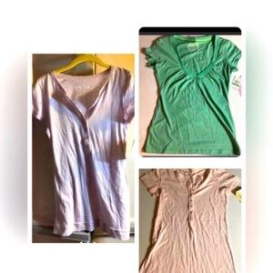 NWT Energie Women's Short Sleeve Tops - Light Purple, Green, and Pink